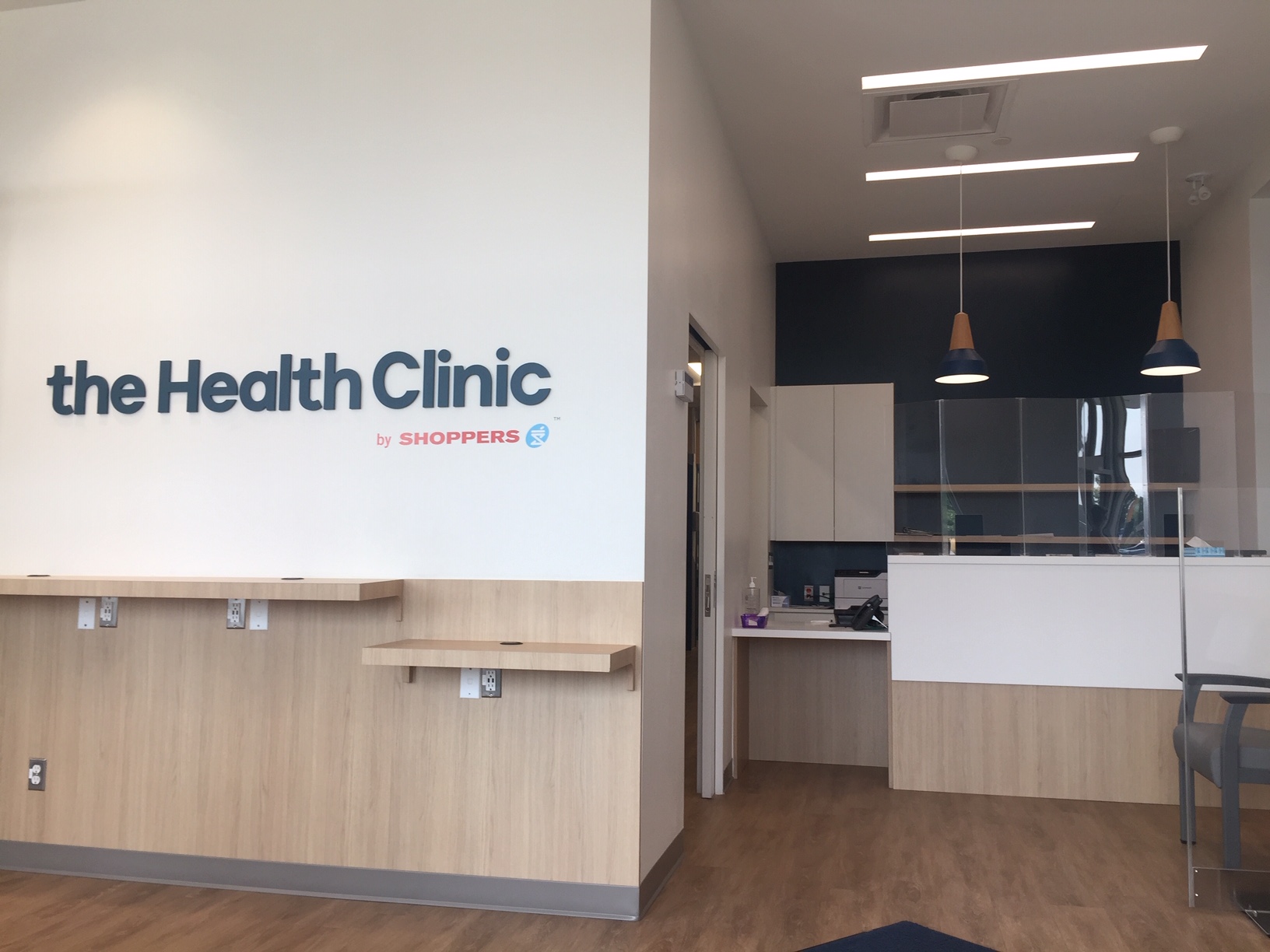 the Health Clinic reception
